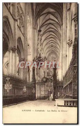 Ansichtskarte AK Amiens Cathedrale Les Stalles Du Choeur