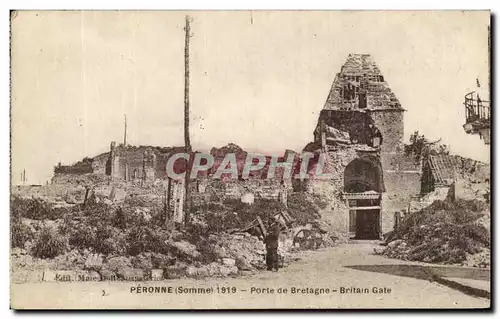 Cartes postales Peronne Porie De Bretagne Militaria