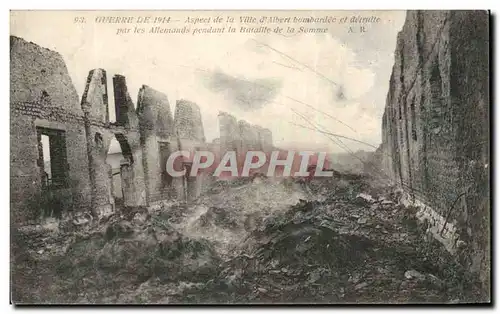 Cartes postales Aspect De La Ville d'Albert bombardee et detruite par les Allemands pendant la bataille de la