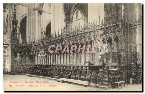 Cartes postales Amiens Cathedrale Cote Des stalles