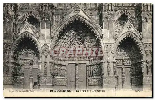 Cartes postales Amiens Les Trois Porches