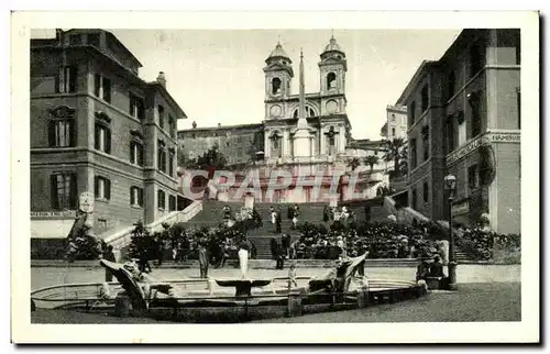 Cartes postales Roma Chiesa beila Trinita dei Monti