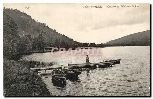 Ansichtskarte AK Gerardmer Coucher De Soleil Sur Le lac