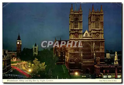 Cartes postales moderne Westminster Abbey and Big Ben by Night London