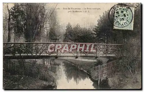 Cartes postales Bois de Vincennes Le Pont rustlque prds St Mande