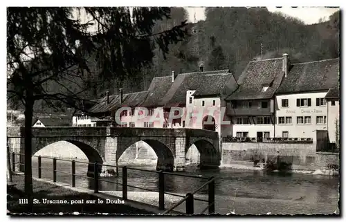 Moderne Karte St Ursanne pont sur le Doubs