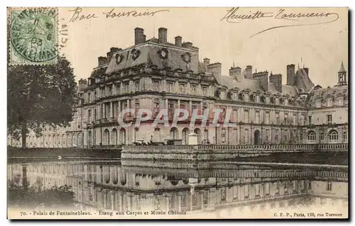 Cartes postales Palais de Fontainebleau Etang aux carpes et musee chinois