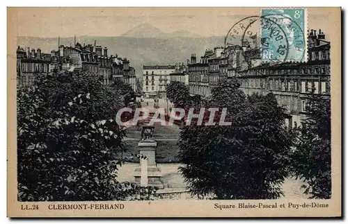 Ansichtskarte AK Clemont Ferrand Square Blaise Pascal Et Puy De Dome