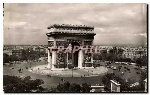 Cartes postales Paris La Place De l&#39Eglise L&#39Arc De Triomphe