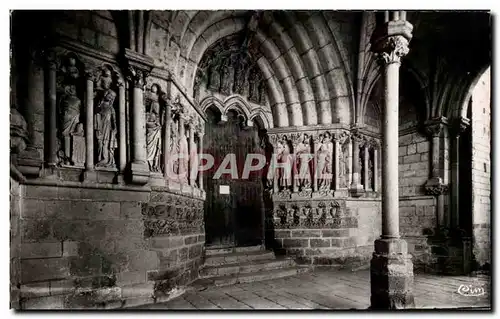 Ansichtskarte AK Candes Porche Nord De l&#39Eglise Collegiale Porche Remarquable Avec Sa Porte Surleevee Et Ses