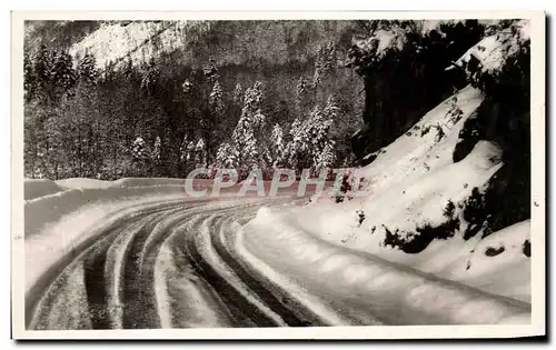 Cartes postales Environs des Rousses Un tournant dangereux