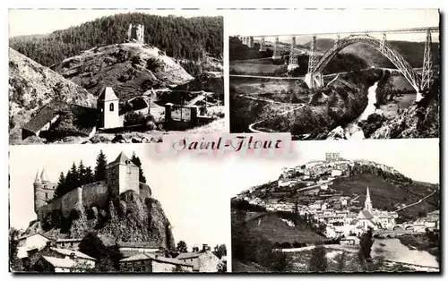 Cartes postales Saint Flour Chateau Feodel d&#39Alleuze Viaduc de Garabit