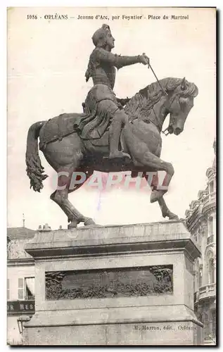 Ansichtskarte AK Orleans Jeanne d&#39Arc par Foyatier Place du Martroi