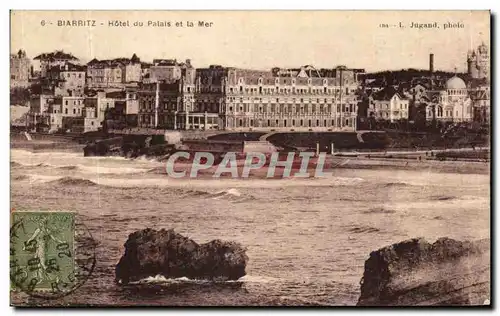 Cartes postales Biarritz Hotel du Palais et la Mer