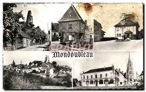 Cartes postales Mondoubleau Le Donjon du siecle Maison du siecle la Paste Vue d ensemble La mairie et l&#39eglis