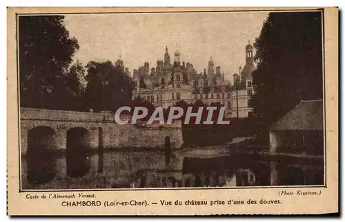 Ansichtskarte AK Chambord Vue du Chateau Prise d&#39une des douves