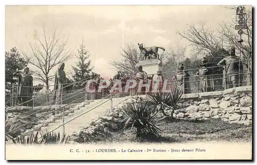 Cartes postales Lourdes Le Calvaire Jesus devant Pilate