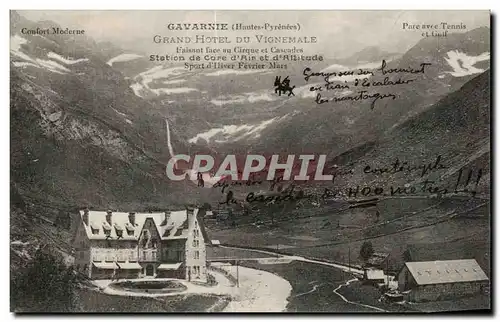 Cartes postales Gavarnie Grand Hotel Du Vignemale Faisont face au Cirque et Cascades