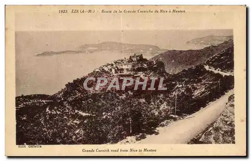 Cartes postales Eze Route de la Grande Corniche de Nice a Menton