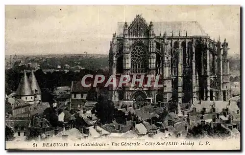 Ansichtskarte AK Beauvais La Cathedrale Vue Generale Cote Sud