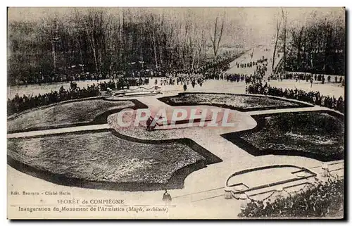 Ansichtskarte AK Foret de Compiegne Inauguration du Monument de I&#39Armistice Militaria