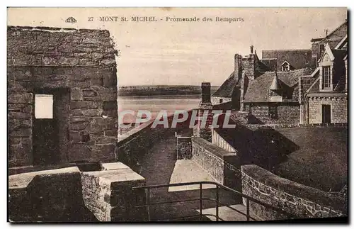 Cartes postales Mont St Michel Promenade des Remparts