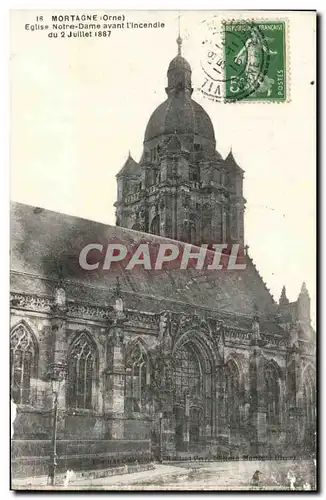 Ansichtskarte AK Mortagne Eglise Notre Dame Avant l&#39Incendie du du 2 juillet 1887