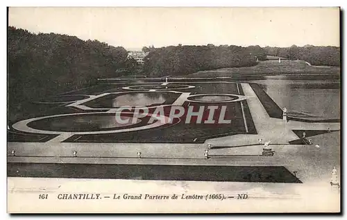 Cartes postales Chantilly Le Grand Parterre de Lenotre