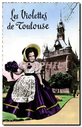 Cartes postales moderne Toulouse Costume Toulousain Les violettes de Toulouse Folklore Costume