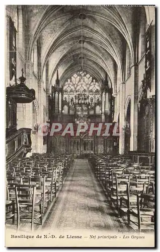 Cartes postales Basilique De Liesse Nef Principale Les Orgues