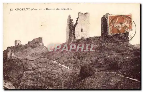 Cartes postales Crozant Ruines Du Chateau