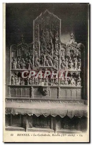 Cartes postales Rennes La Cathedrale Retable