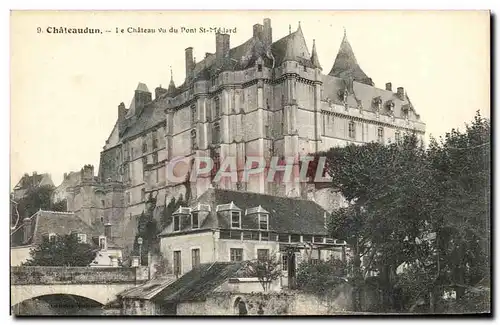 Cartes postales Chateaudun Le Chateau vu de Pont St Medard