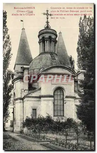 Ansichtskarte AK Environs de Dreux Chateau d&#39Anet Abside de la Chapelle