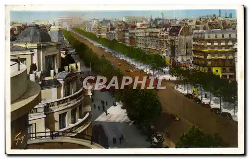 Cartes postales Paris Et Ses Merveilles L&#39Avenue des Champs Elysees Arc de Triomphe