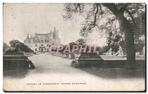 Cartes postales Chateau de Chenonceaux Entree Principale Sphinx