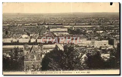 Ansichtskarte AK Lyon Vue generale prise de Fourvieres