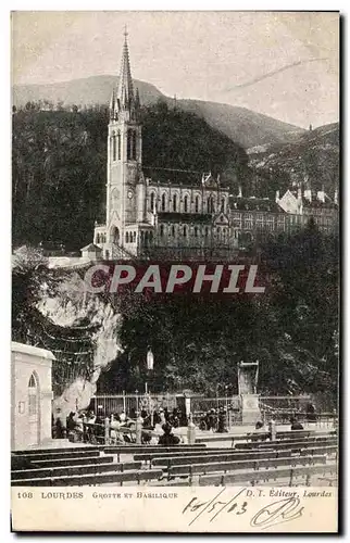 Cartes postales Lourdes Grotte et Basilique