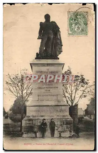 Cartes postales Reims Statue du Marechal Drouet d'Erion