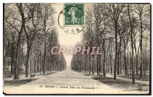 Ansichtskarte AK Reims Grande Allee des Promenades