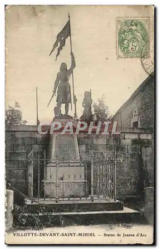 Ansichtskarte AK Villotte Devant Saint Mihiel Statue de Jeanne d&#39Arc