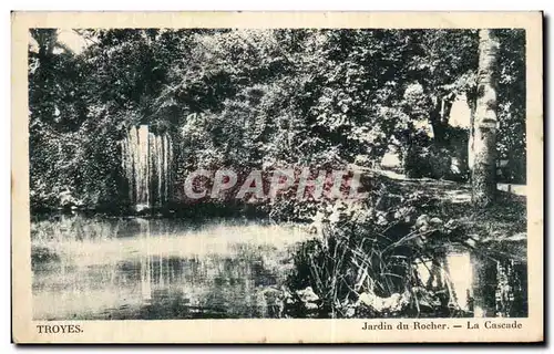 Ansichtskarte AK Troyes Jardin du Rocher La cascade