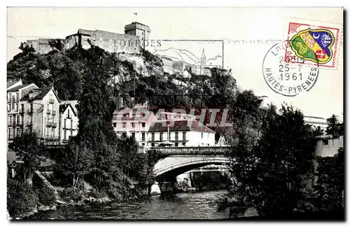 Cartes postales moderne Lourdes Le Chateau Fort et le Gave