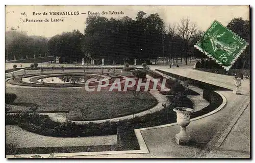 Cartes postales Parc De Versailles Bassin Des Lezards Parterres De Latone