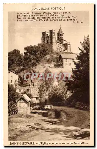 Ansichtskarte AK Saint Nectaire L&#39Eglise Vue De La route du Mont Dore