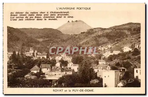 Cartes postales L&#39Auvergne Poetique Royat Et Le Puy De Dome