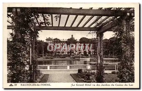 Ansichtskarte AK Bagnoles De I&#39orne Le Grand Hotel Vu Des Jardins Du Casino