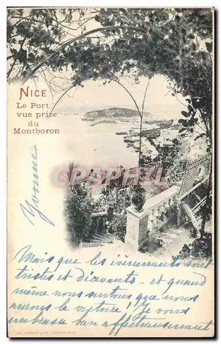 Cartes postales Nice Le Port Vue Prise Du Montboron