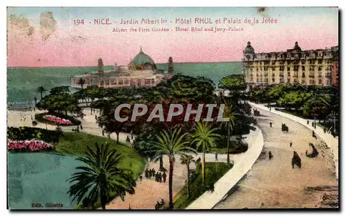 Cartes postales Nice Jardin Albert 1er Hotel Rhul Et Palais De La Jetee