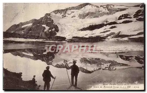 Cartes postales Gavarnie Lac glace Mont perdu et Soum de Ramond